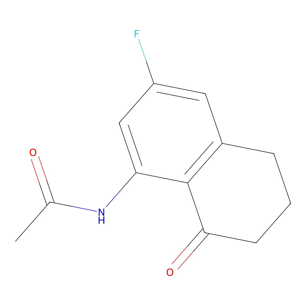 N-(3-Fluoro-8-oxo-5,6,7,8-tetrahydronaphthalen-1-yl)acetamide molecular structure, CAS 143655-34-9
