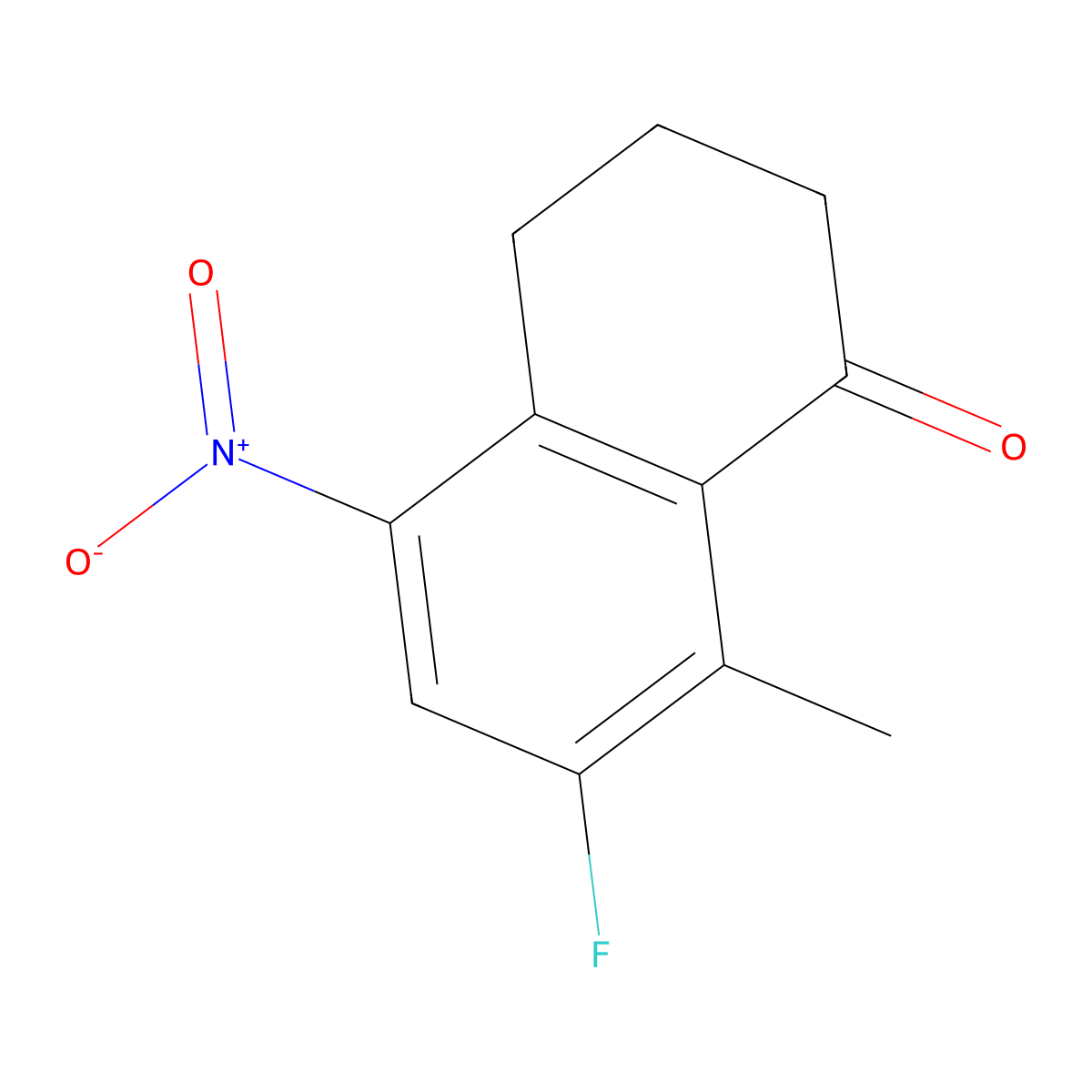 7-Fluoro-8-methyl-5-nitro-3,4-dihydronaphthalen-1(2H)-one molecular structure, CAS 143655-56-5