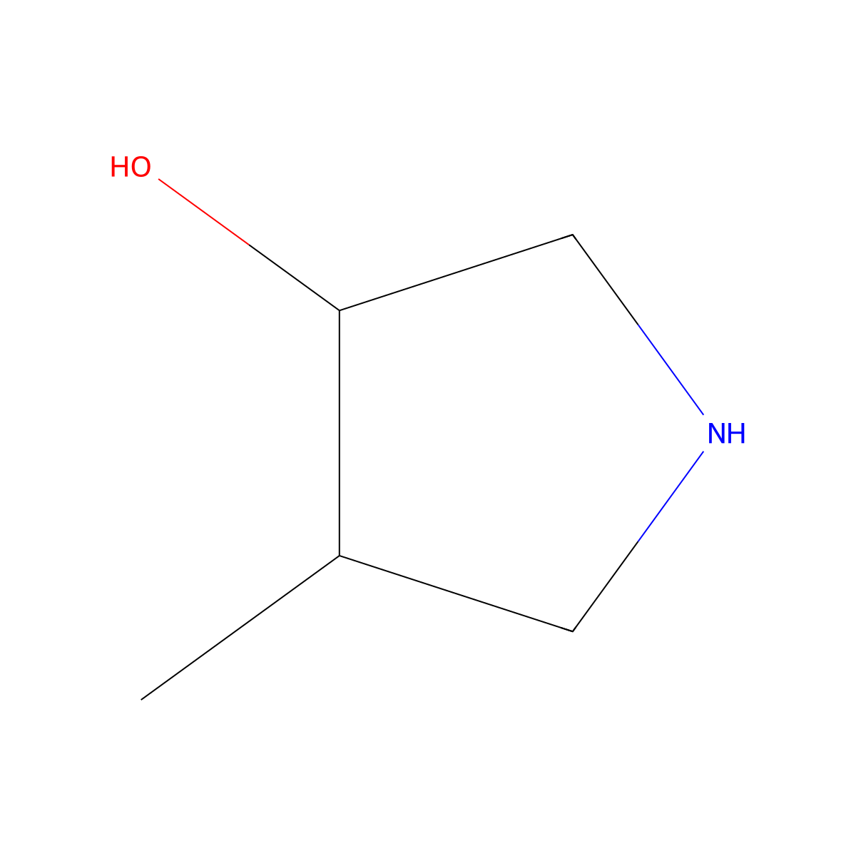 4-Methylpyrrolidin-3-ol molecular structure, CAS 143656-69-3