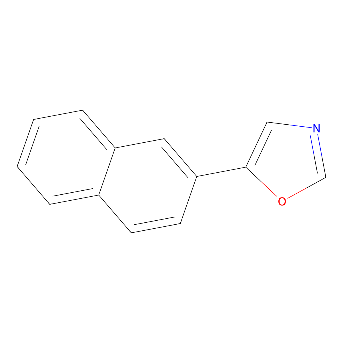 5-(Naphthalen-2-yl)-1,3-oxazole molecular structure, CAS 143659-20-5