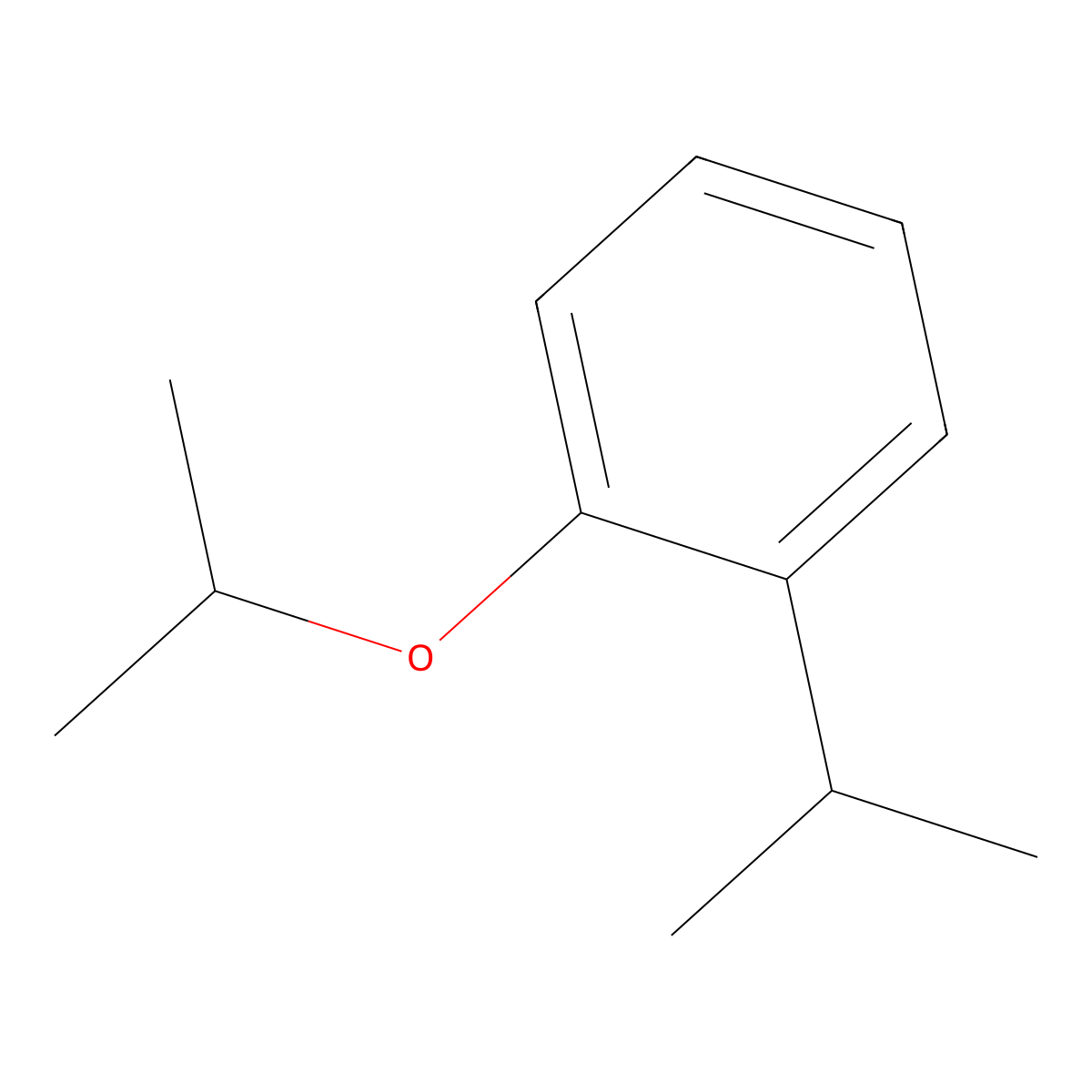Isopropyl 2-isopropylphenyl ether molecular structure, CAS 14366-59-7