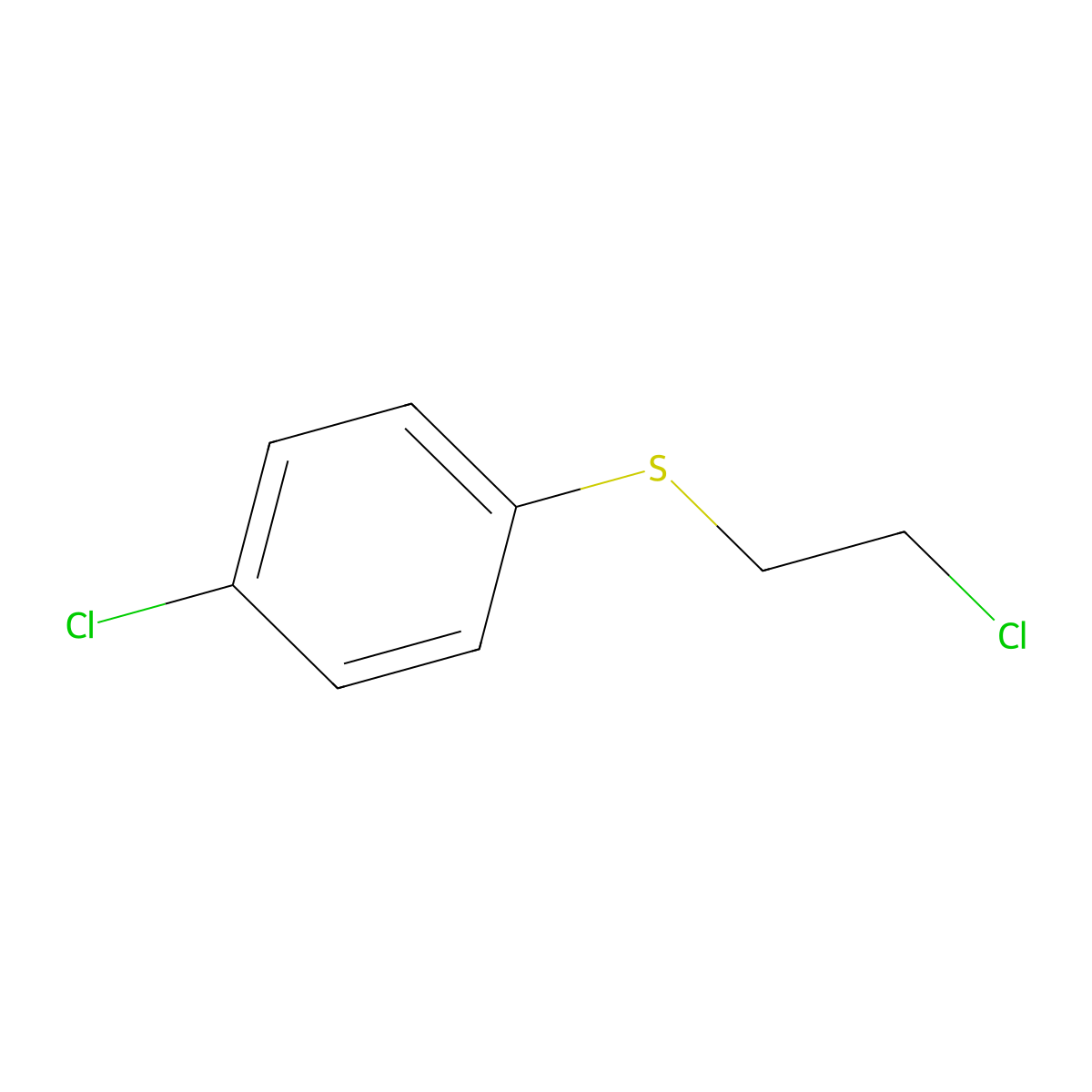 1-Chloro-4-[(2-chloroethyl)thio]benzene molecular structure, CAS 14366-73-5