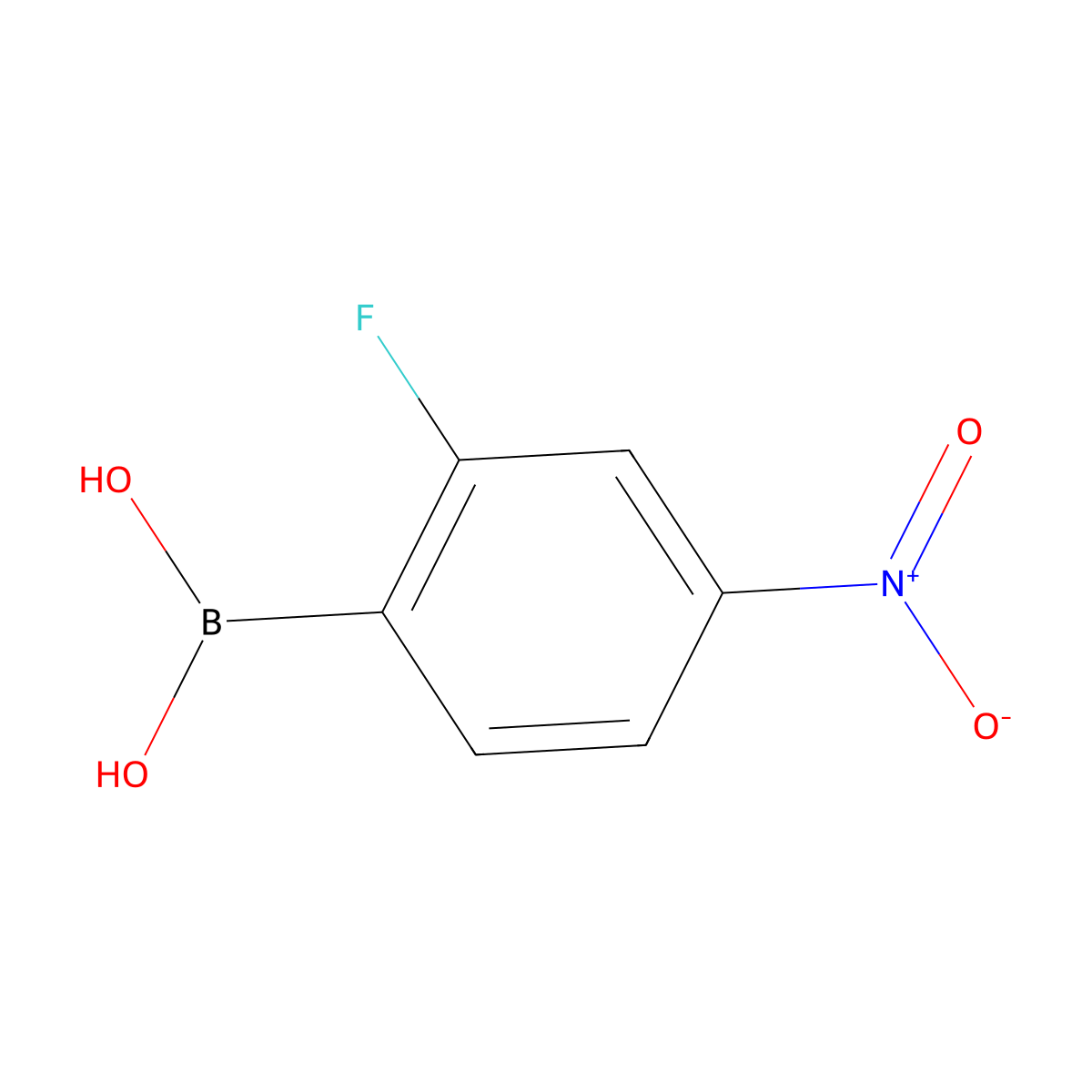 2-Fluoro-4-nitrophenylboronic acid molecular structure, CAS 1436608-93-3