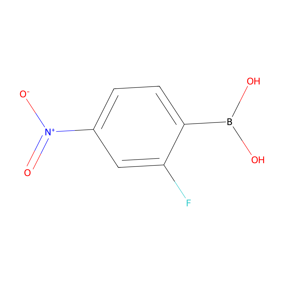 2-Fluoro-4-nitrophenylboronic acid molecular structure, CAS 1436608-93-3