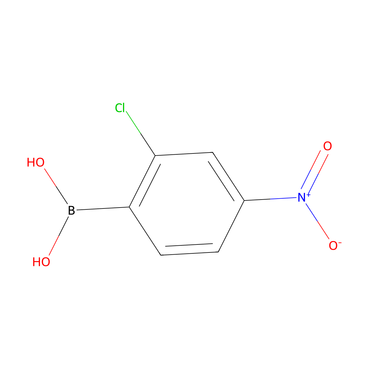2-Chloro-4-nitrophenylboronic acid molecular structure, CAS 1436612-57-5