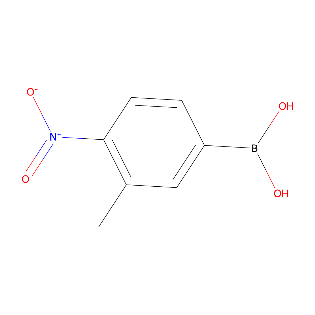(3-Methyl-4-nitrophenyl)boronic acid molecular structure, CAS 1436619-60-1