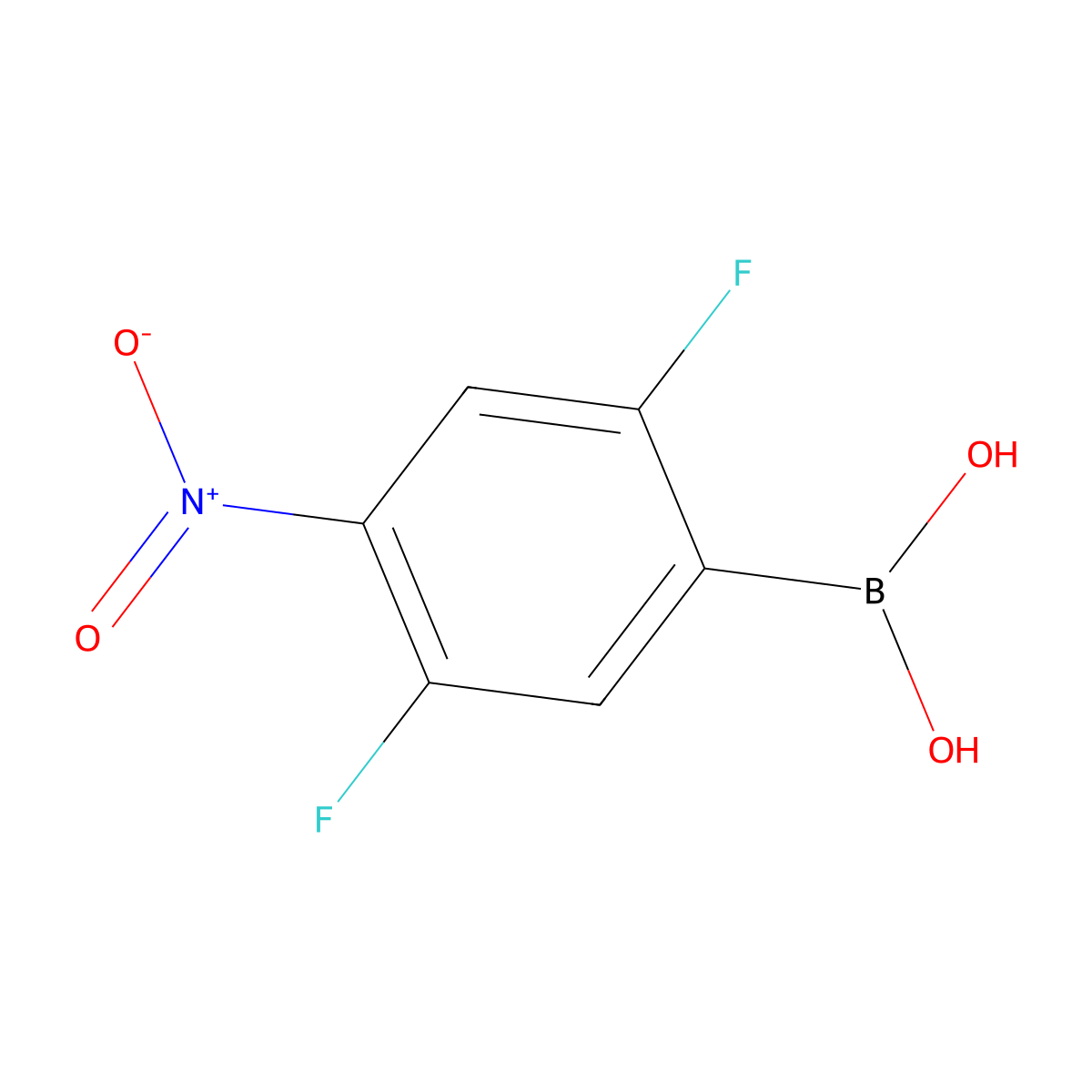 (2,5-Difluoro-4-nitrophenyl)boronic acid molecular structure, CAS 1436620-66-4