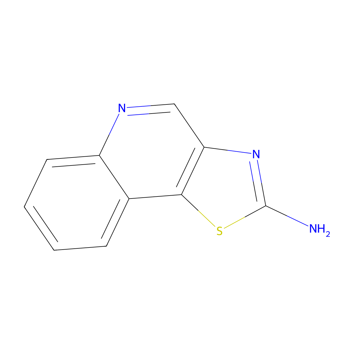 Thiazolo[4,5-c]quinolin-2-amine molecular structure, CAS 143667-61-2