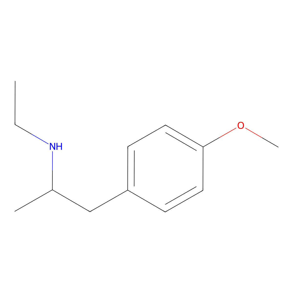 4-methoxy-N-ethylamphetamine molecular structure, CAS 14367-46-5