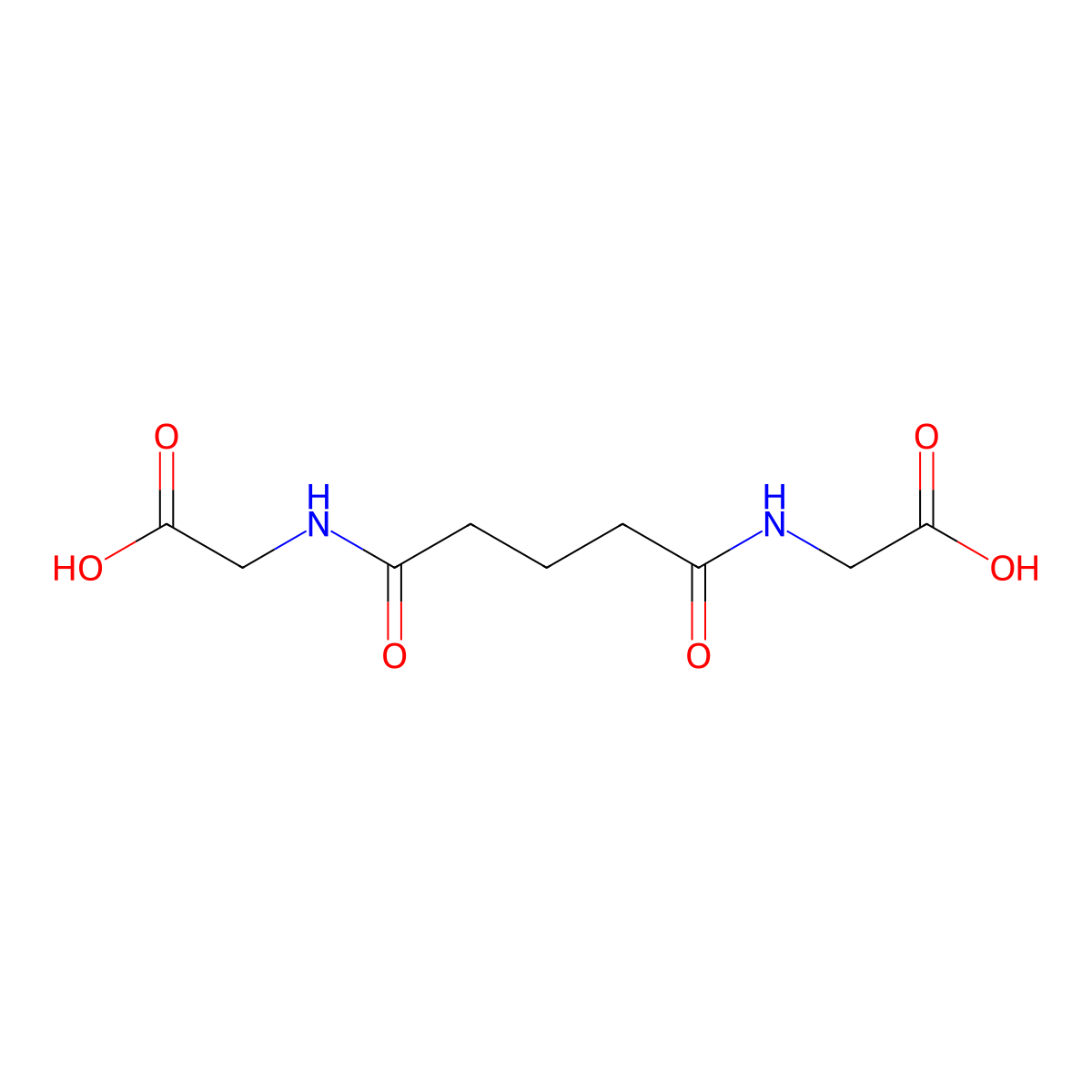 Glycine, N,N'-(1,5-dioxo-1,5-pentanediyl)bis- molecular structure, CAS 143673-88-5