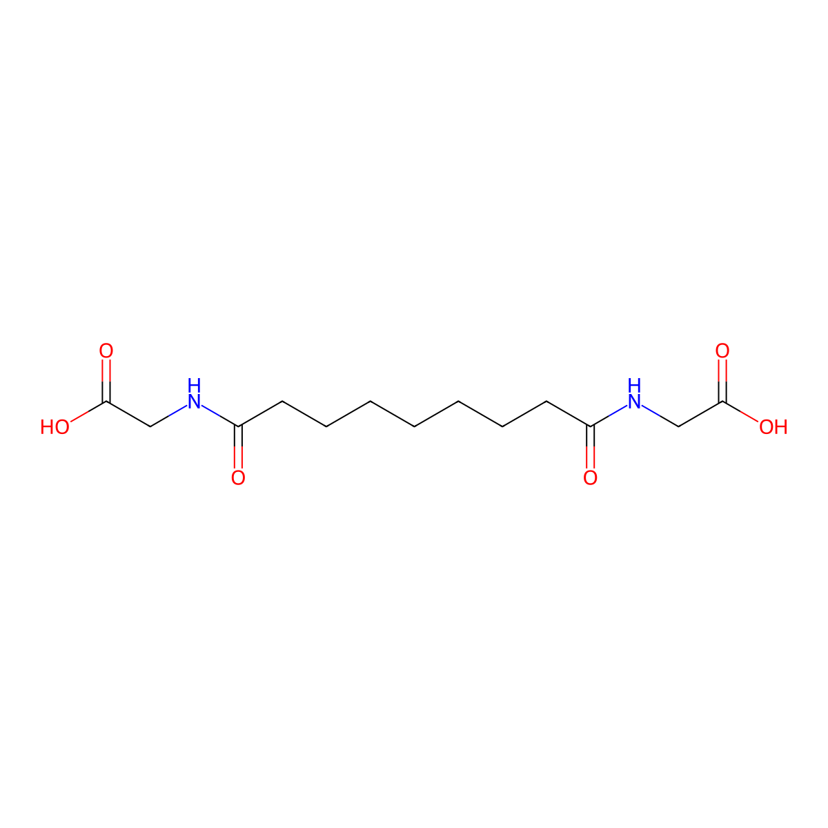Glycine, N,N'-(1,9-dioxo-1,9-nonanediyl)bis- molecular structure, CAS 143673-89-6
