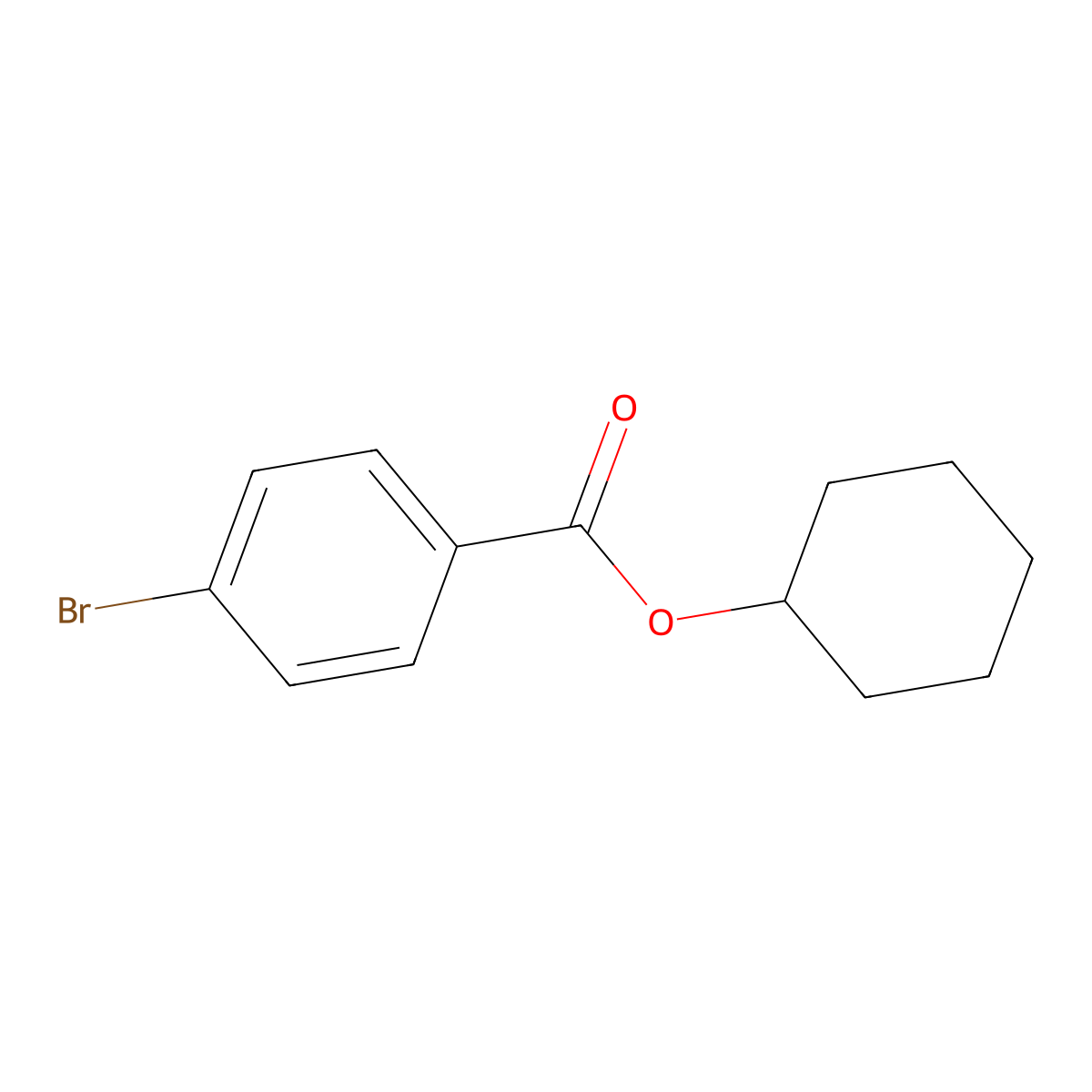 Cyclohexyl 4-bromobenzoate molecular structure, CAS 143675-91-6