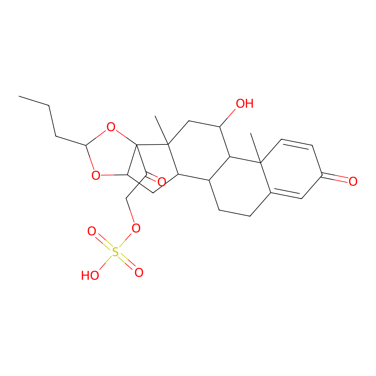 Budesonide 21-Sulfate molecular structure, CAS 1436796-04-1
