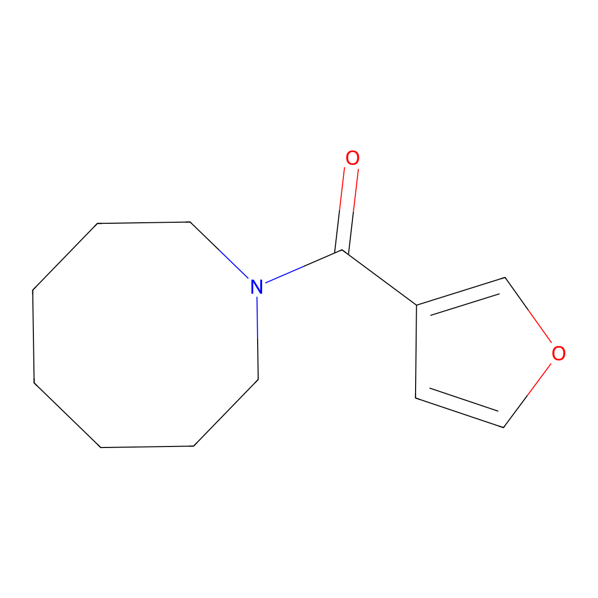 Azocan-1-yl(furan-3-yl)methanone molecular structure, CAS 14368-25-3
