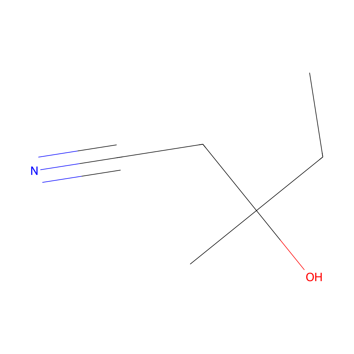 Pentanenitrile, 3-hydroxy-3-methyl- molecular structure, CAS 14368-30-0