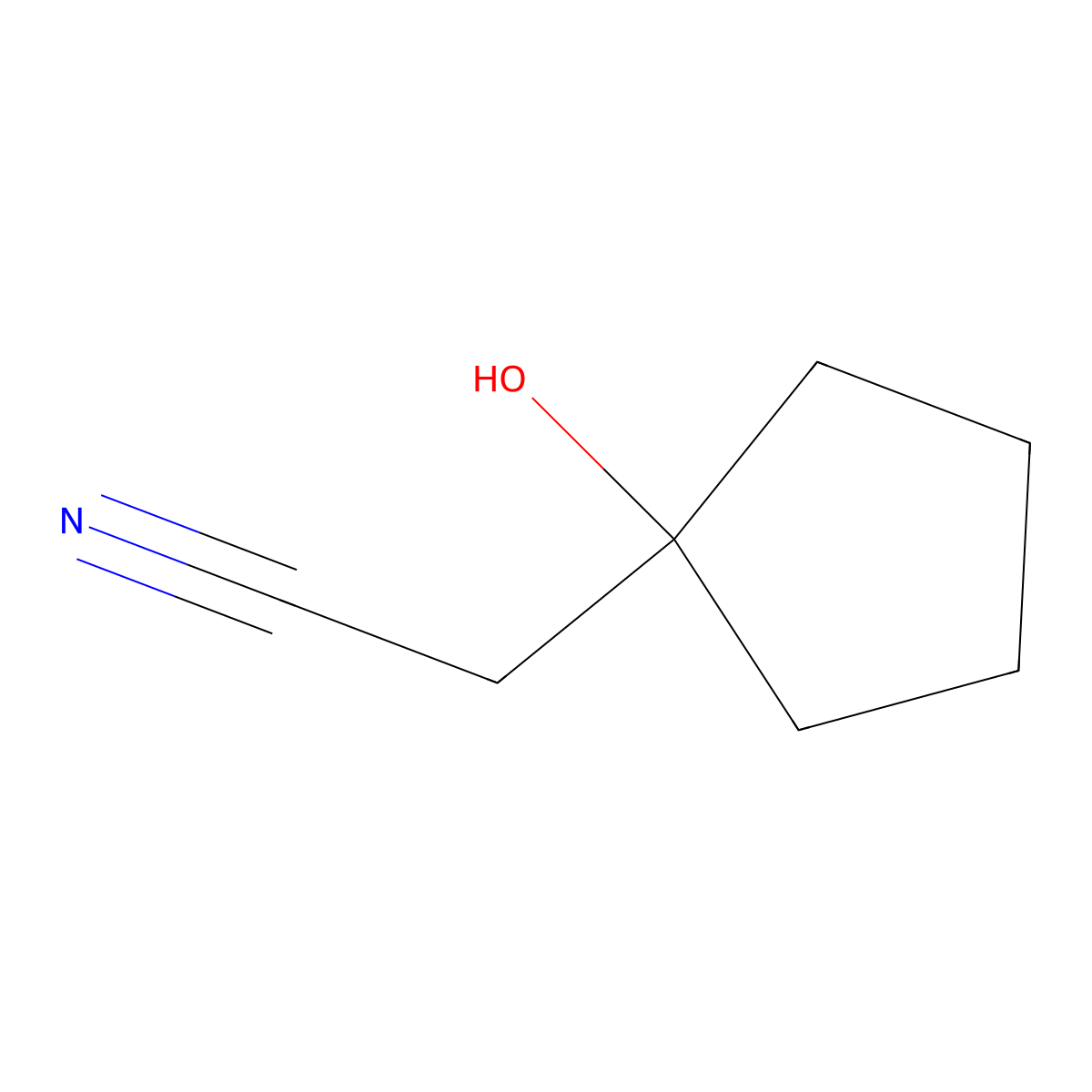 2-(1-Hydroxycyclopentyl)acetonitrile molecular structure, CAS 14368-37-7