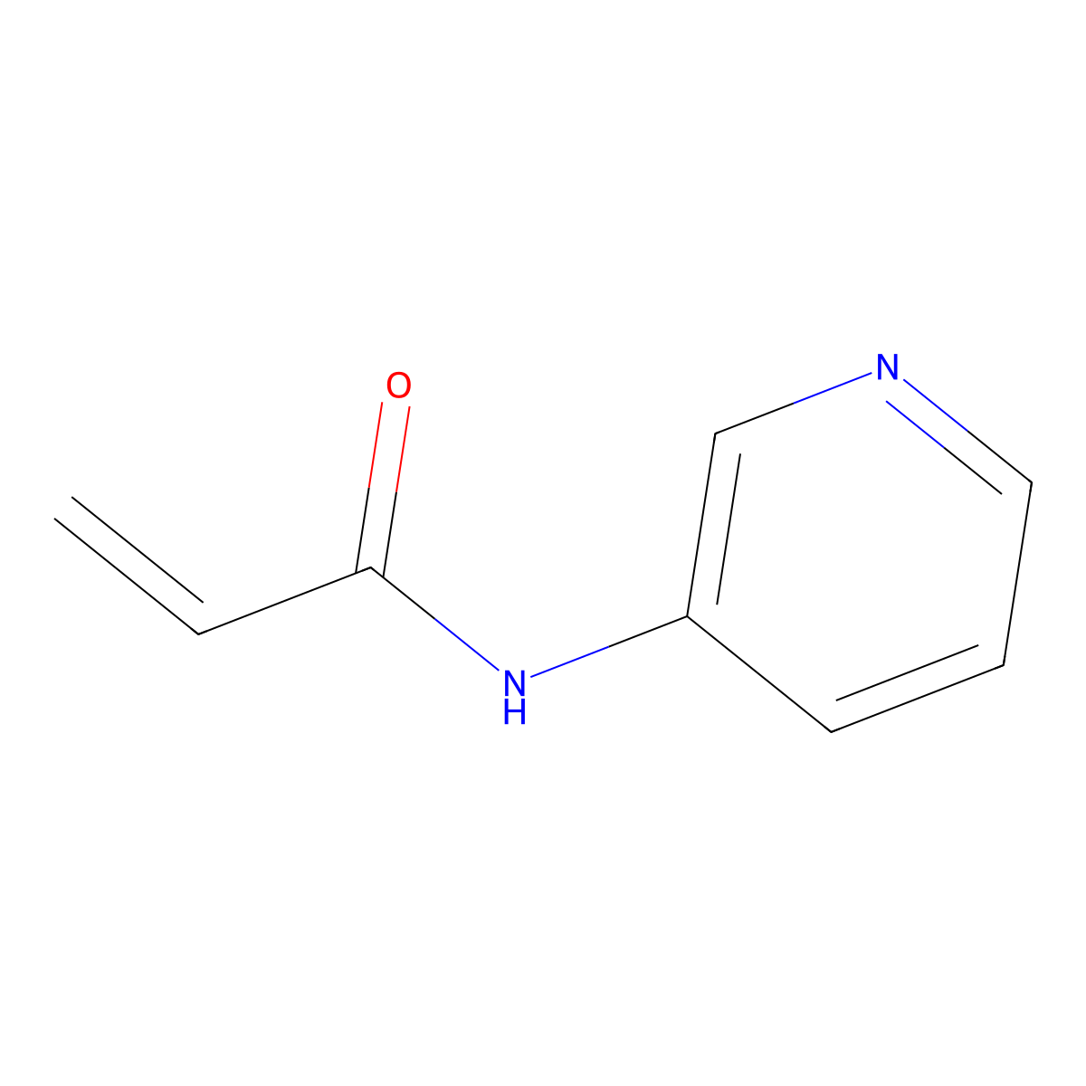 N-(pyridin-3-yl)prop-2-enamide molecular structure, CAS 143685-68-1