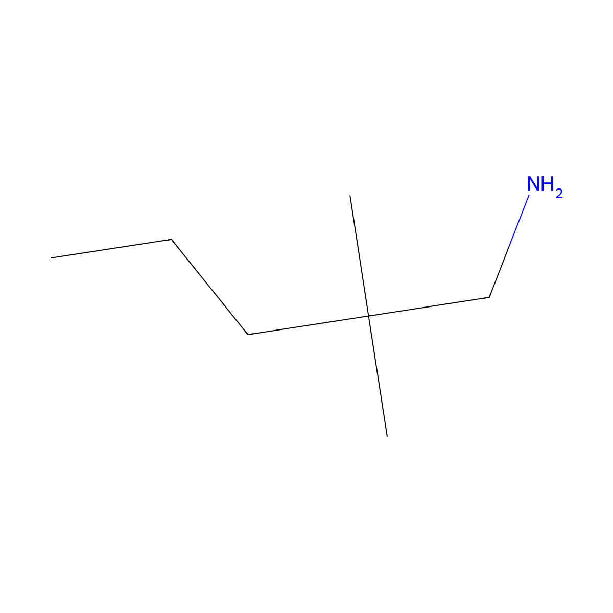2,2-Dimethylpentan-1-amine molecular structure, CAS 143689-05-8
