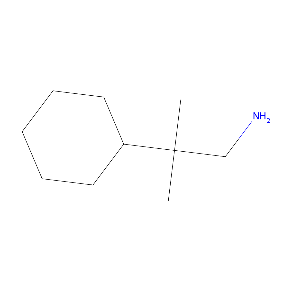 2-Cyclohexyl-2-methylpropan-1-amine molecular structure, CAS 143689-08-1