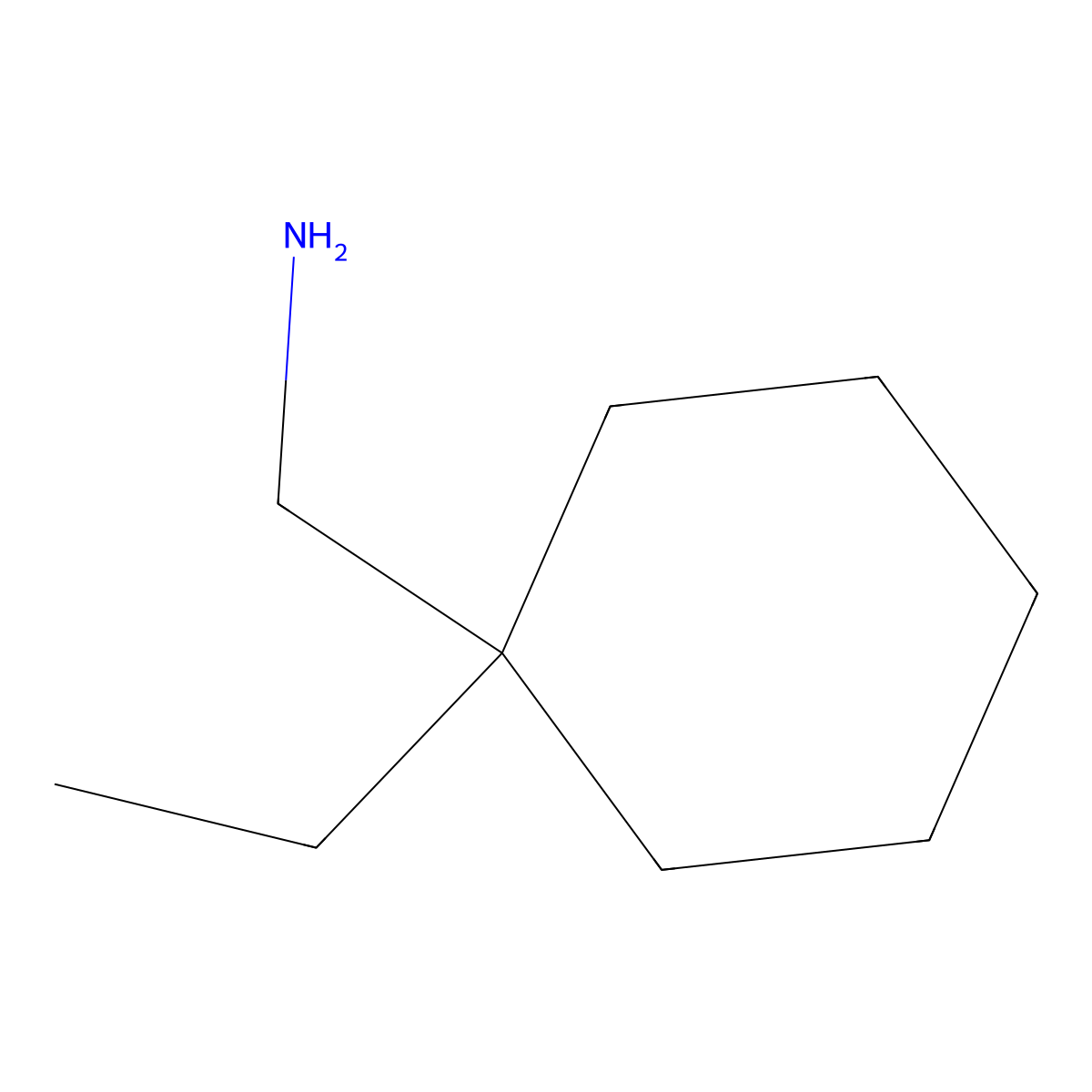 (1-Ethylcyclohexyl)methanamine molecular structure, CAS 143689-16-1