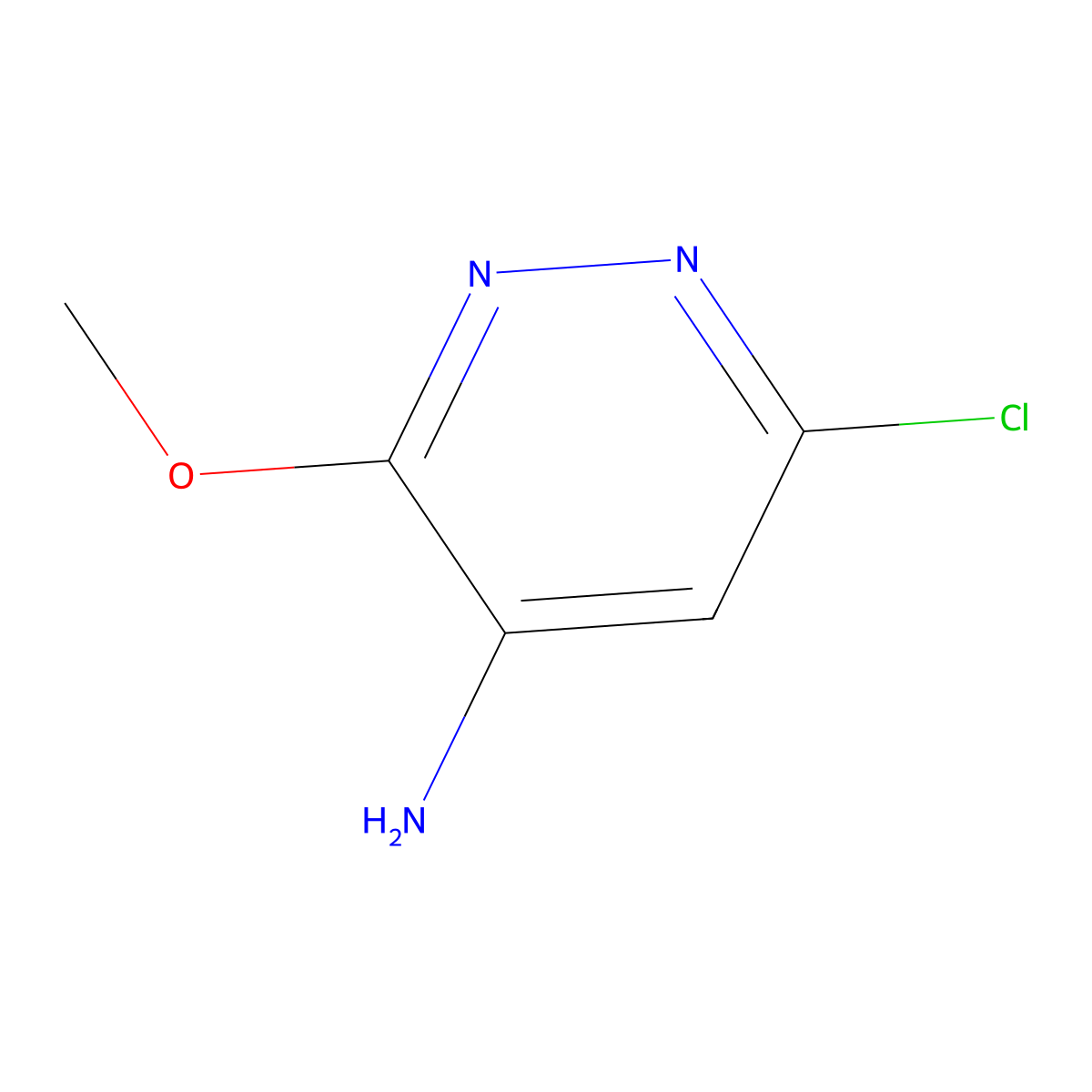 6-Chloro-3-methoxypyridazin-4-amine molecular structure, CAS 14369-14-3
