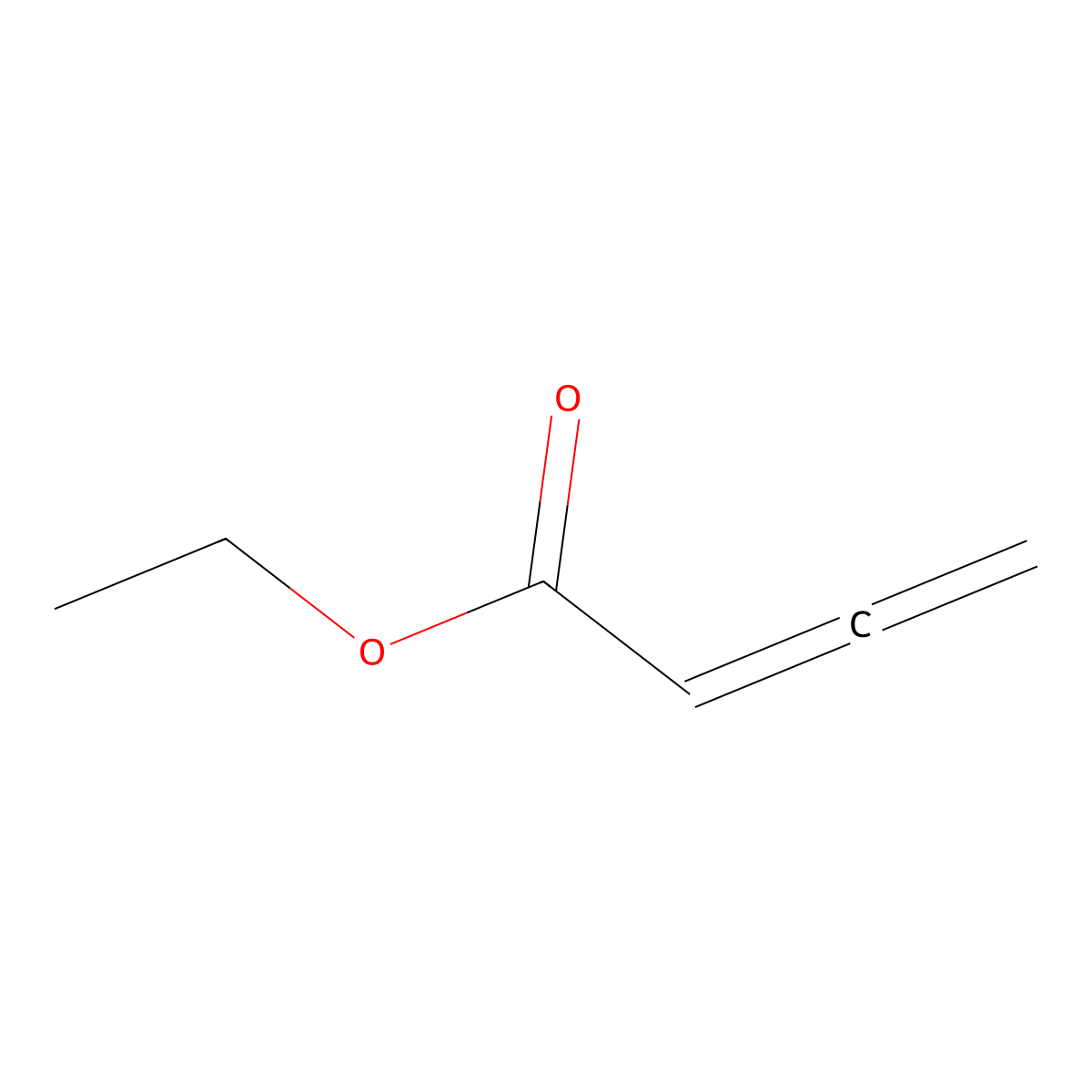 Ethyl 2,3-butadienoate molecular structure, CAS 14369-81-4