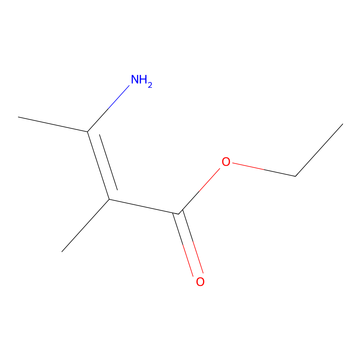 Ethyl 3-amino-2-methylbut-2-enoate molecular structure, CAS 14369-90-5