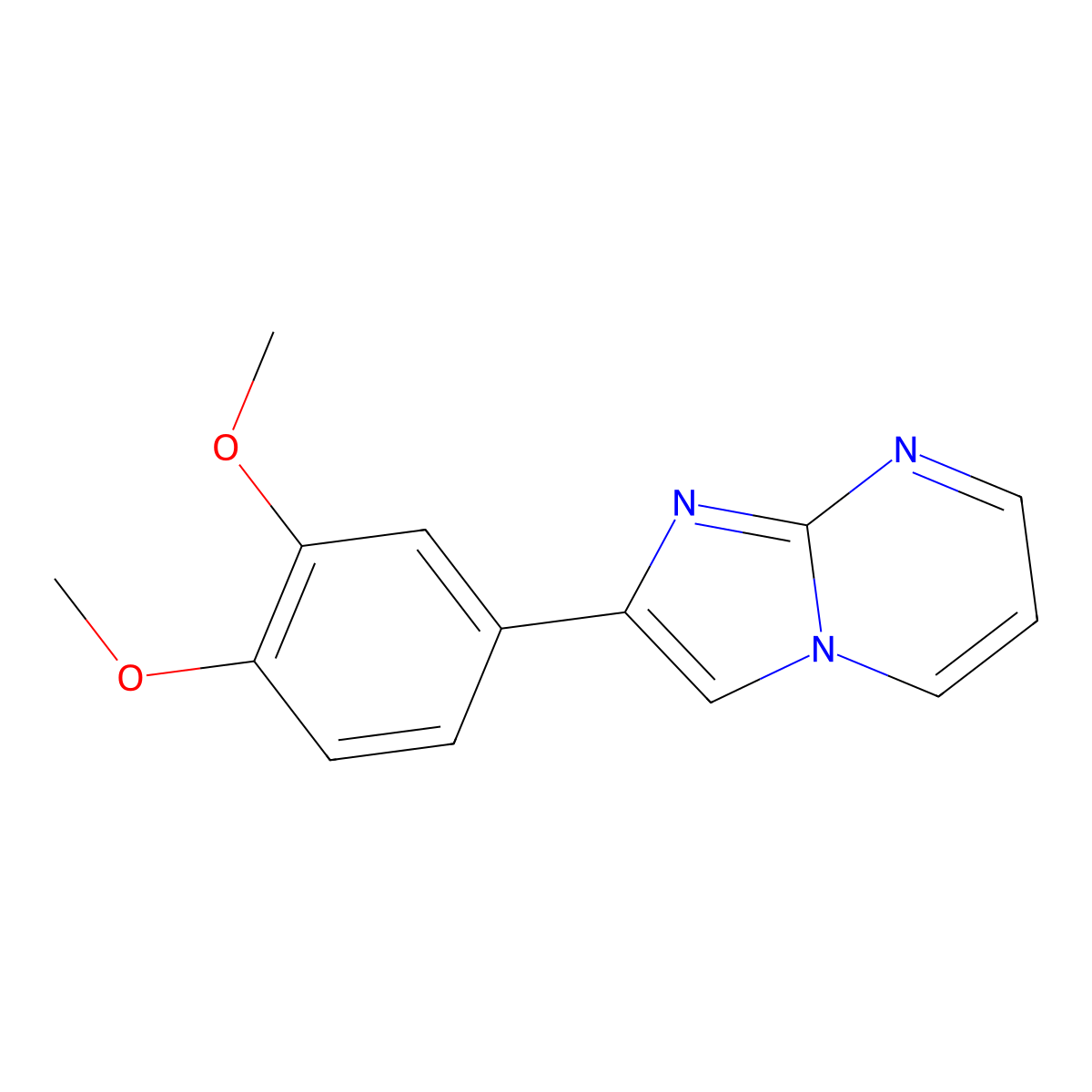 2-(3,4-Dimethoxyphenyl)imidazo[1,2-a]pyrimidine molecular structure, CAS 143696-72-4