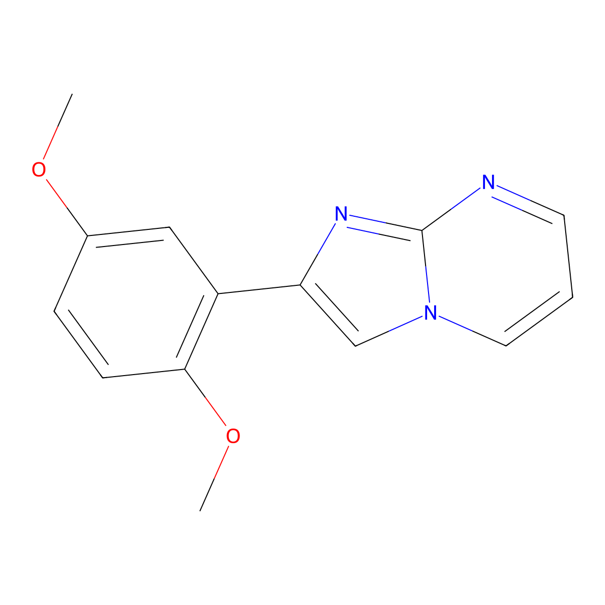 2-(2,5-Dimethoxyphenyl)imidazo[1,2-a]pyrimidine molecular structure, CAS 143696-73-5