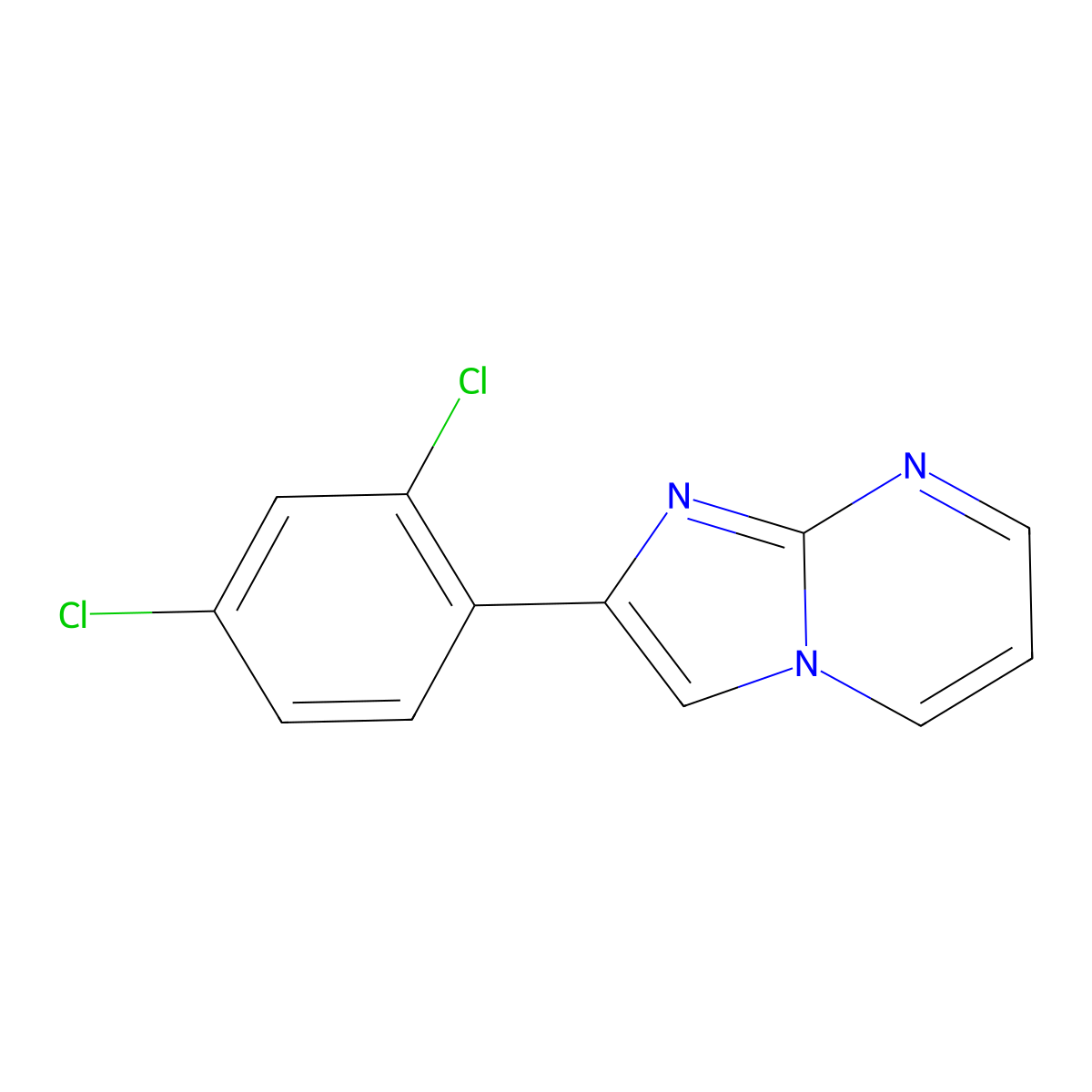 2-(2,4-Dichlorophenyl)imidazo[1,2-a]pyrimidine molecular structure, CAS 143696-74-6