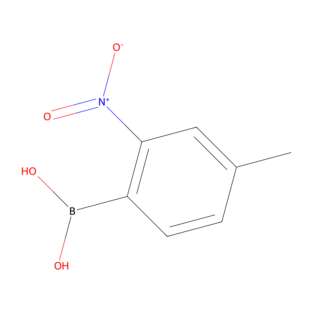 (4-Methyl-2-nitrophenyl)boronic acid molecular structure, CAS 143697-03-4