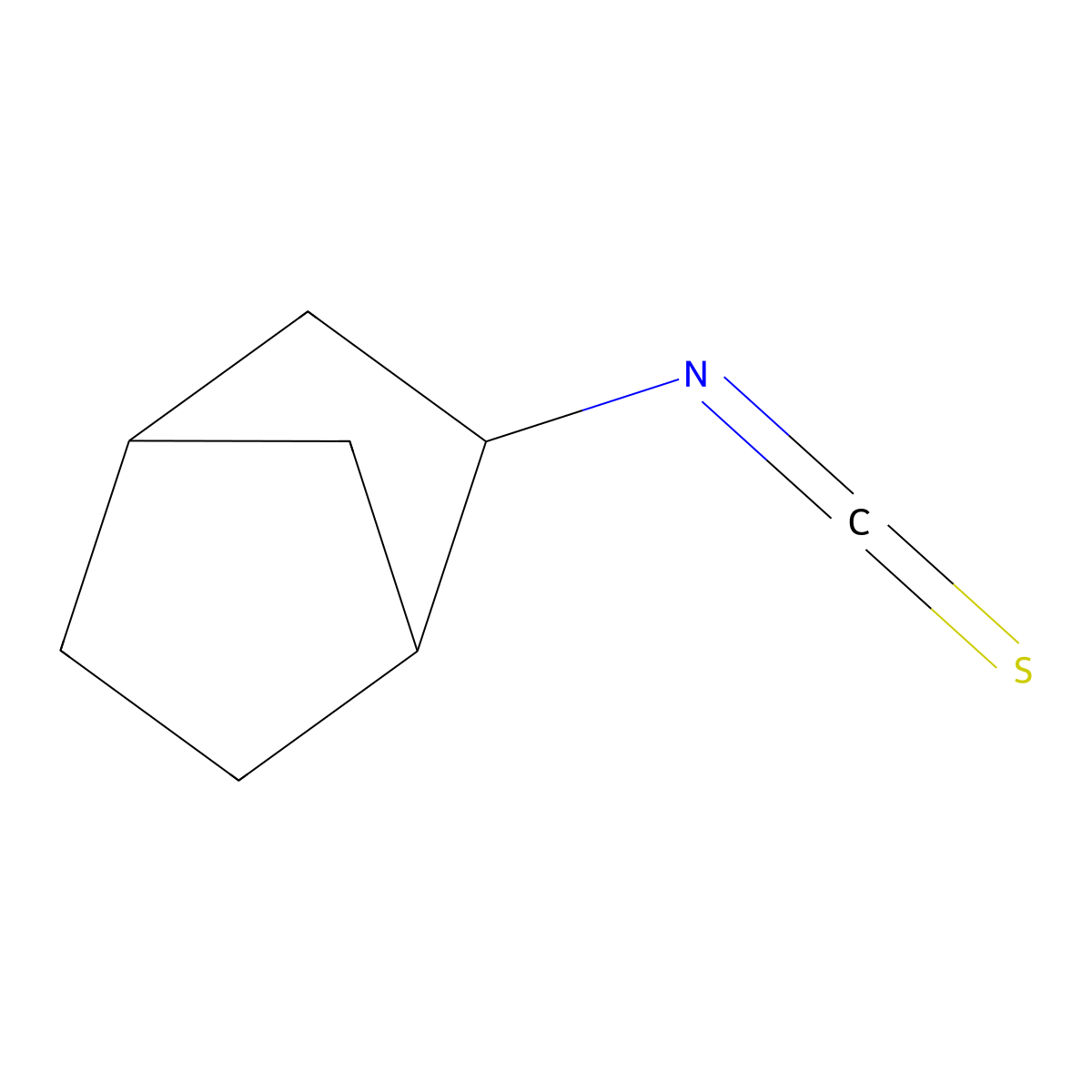 Bicyclo[2.2.1]hept-2-yl isothiocyanate molecular structure, CAS 14370-23-1