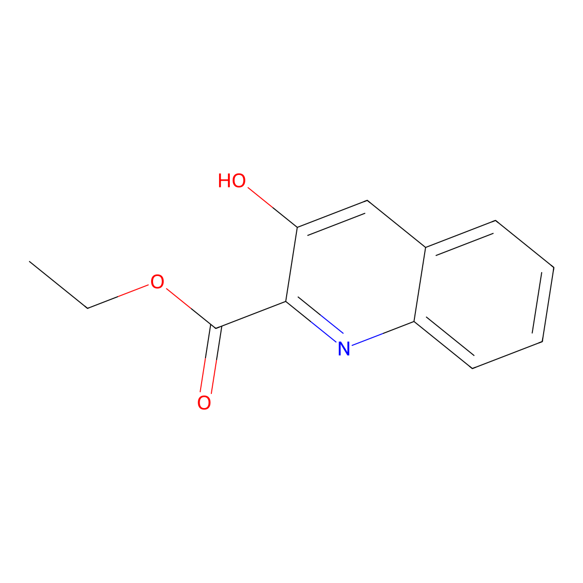 Ethyl 3-hydroxyquinoline-2-carboxylate molecular structure, CAS 14370-68-4