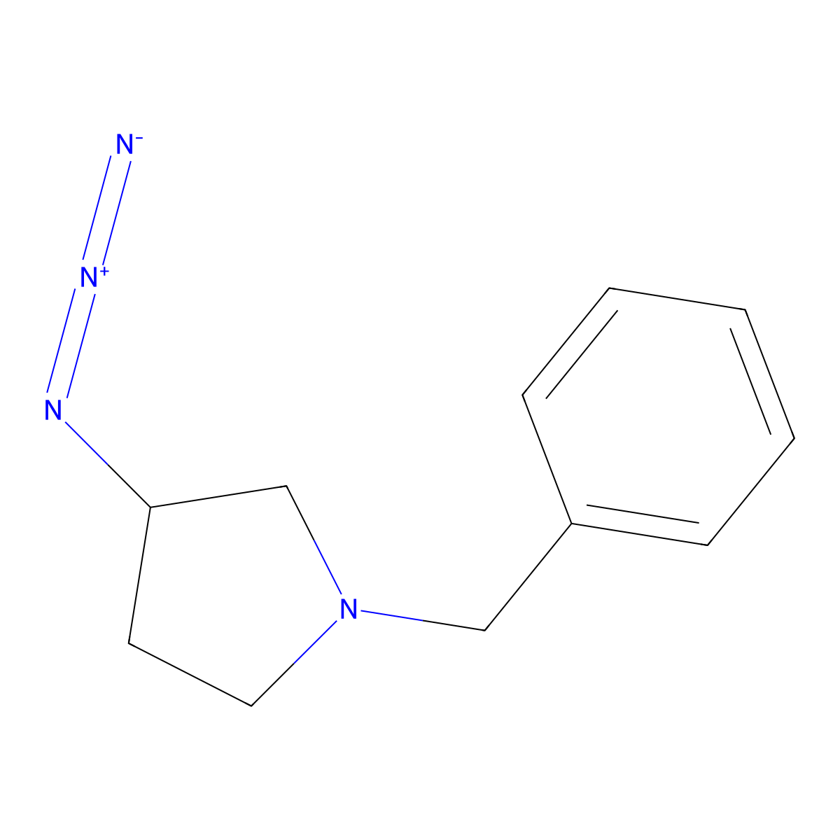 3-Azido-1-benzylpyrrolidine molecular structure, CAS 143700-03-2