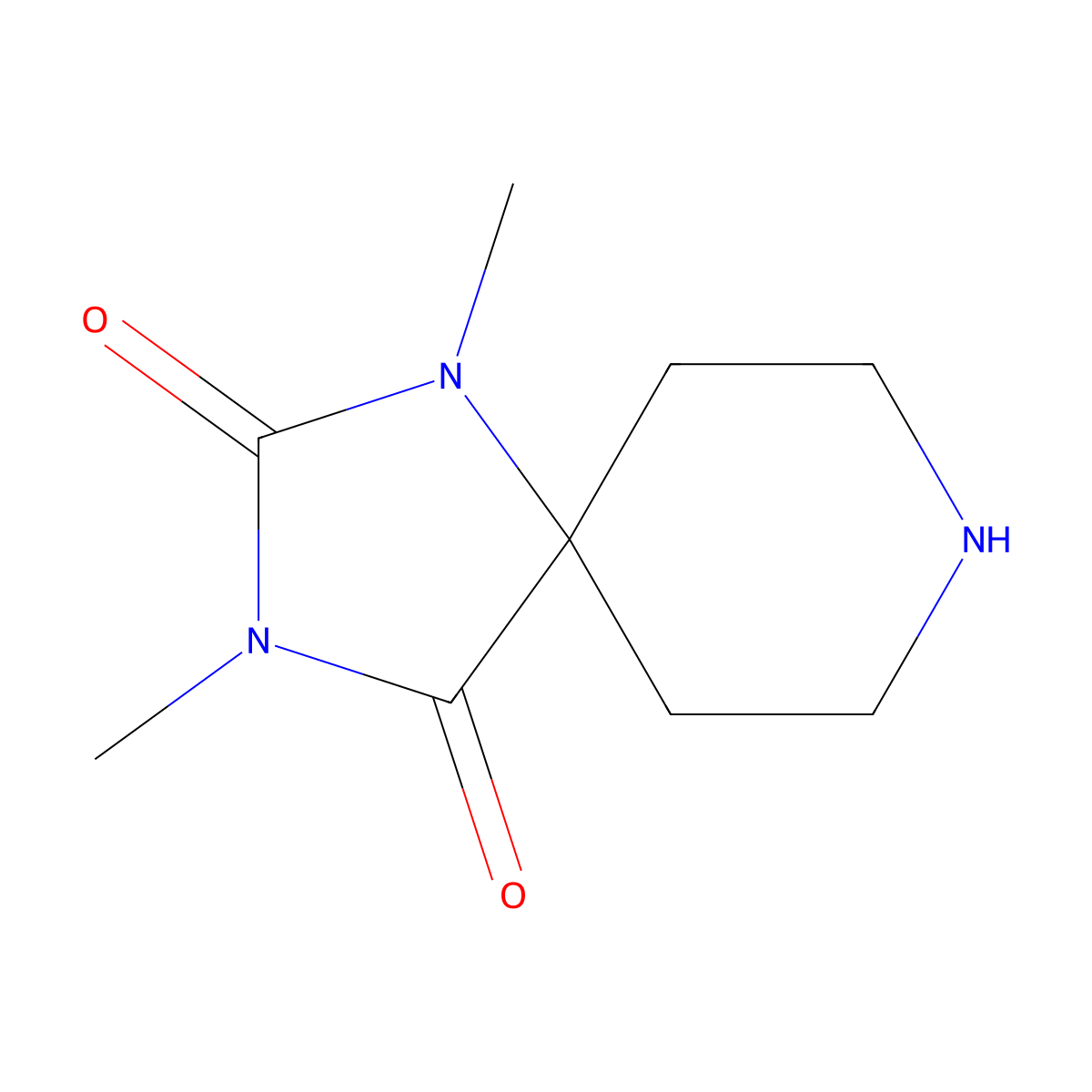 1,3-Dimethyl-1,3,8-triazaspiro[4.5]decane-2,4-dione molecular structure, CAS 143703-17-7