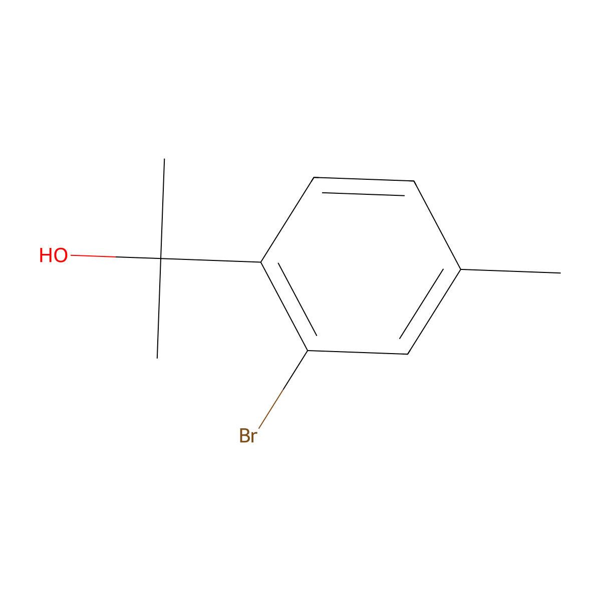 2-(2-Bromo-4-methylphenyl)propan-2-ol molecular structure, CAS 1437051-59-6