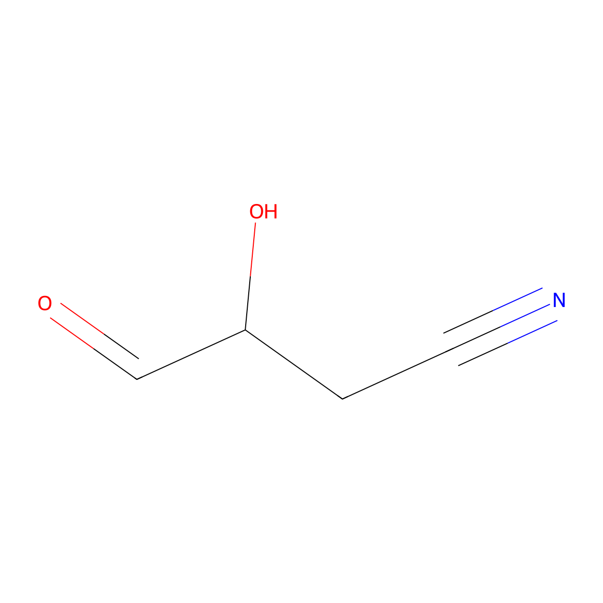 3-Hydroxy-4-oxobutanenitrile molecular structure, CAS 143706-31-4