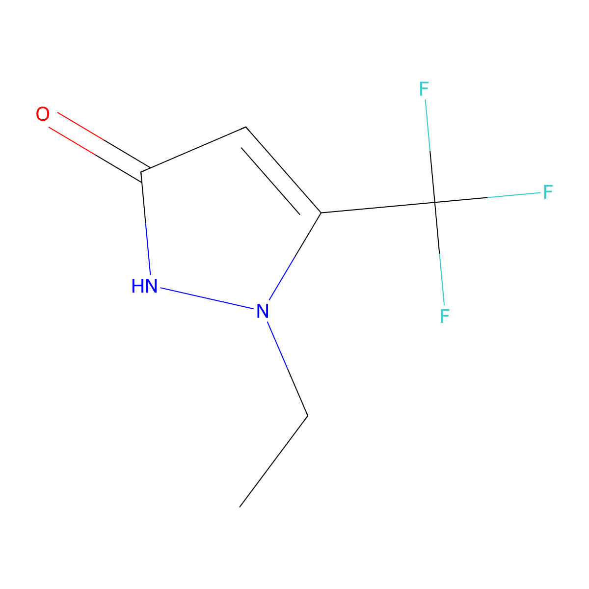 1-Ethyl-5-(trifluoromethyl)-1H-pyrazol-3-ol molecular structure, CAS 143706-66-5