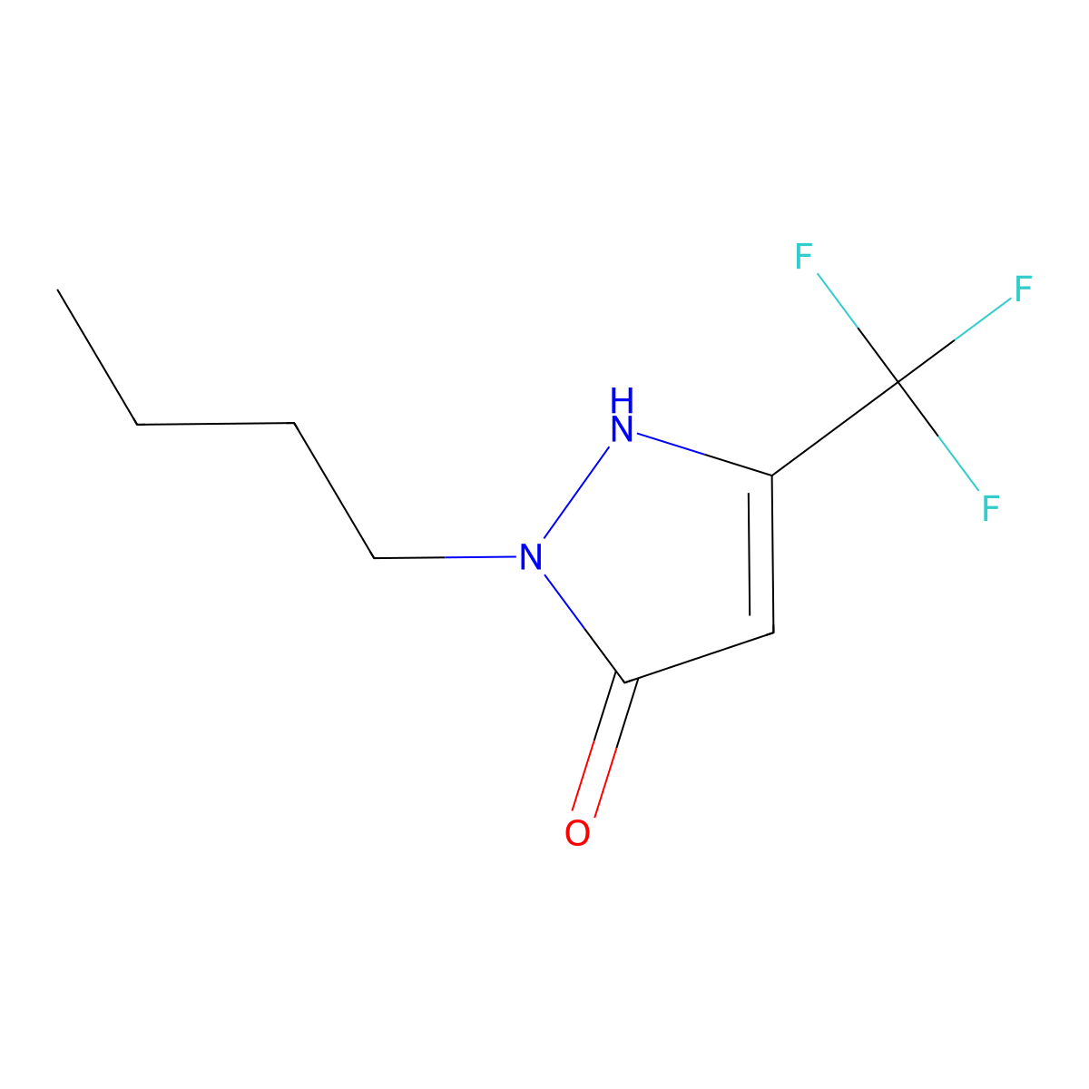 1-Butyl-3-(trifluoromethyl)-1h-pyrazol-5-ol molecular structure, CAS 143706-78-9