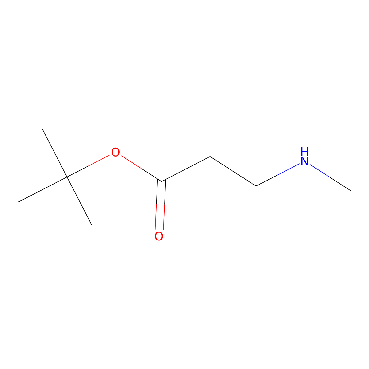 Tert-butyl 3-(methylamino)propanoate molecular structure, CAS 143707-72-6
