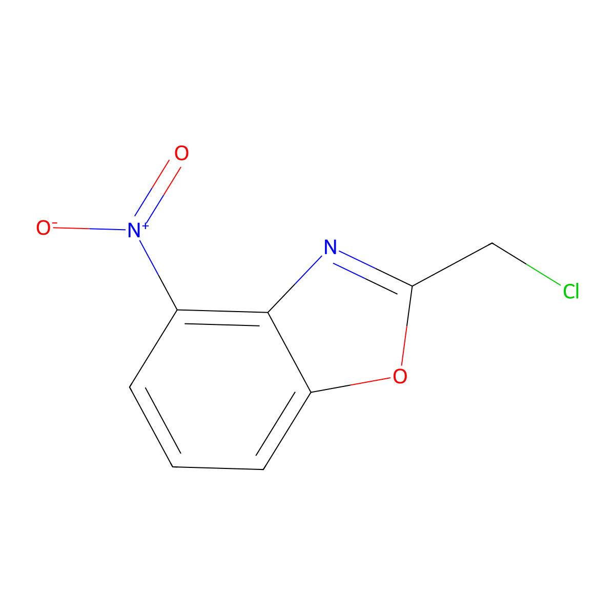 2-(Chloromethyl)-4-nitro-1,3-benzoxazole molecular structure, CAS 143708-26-3