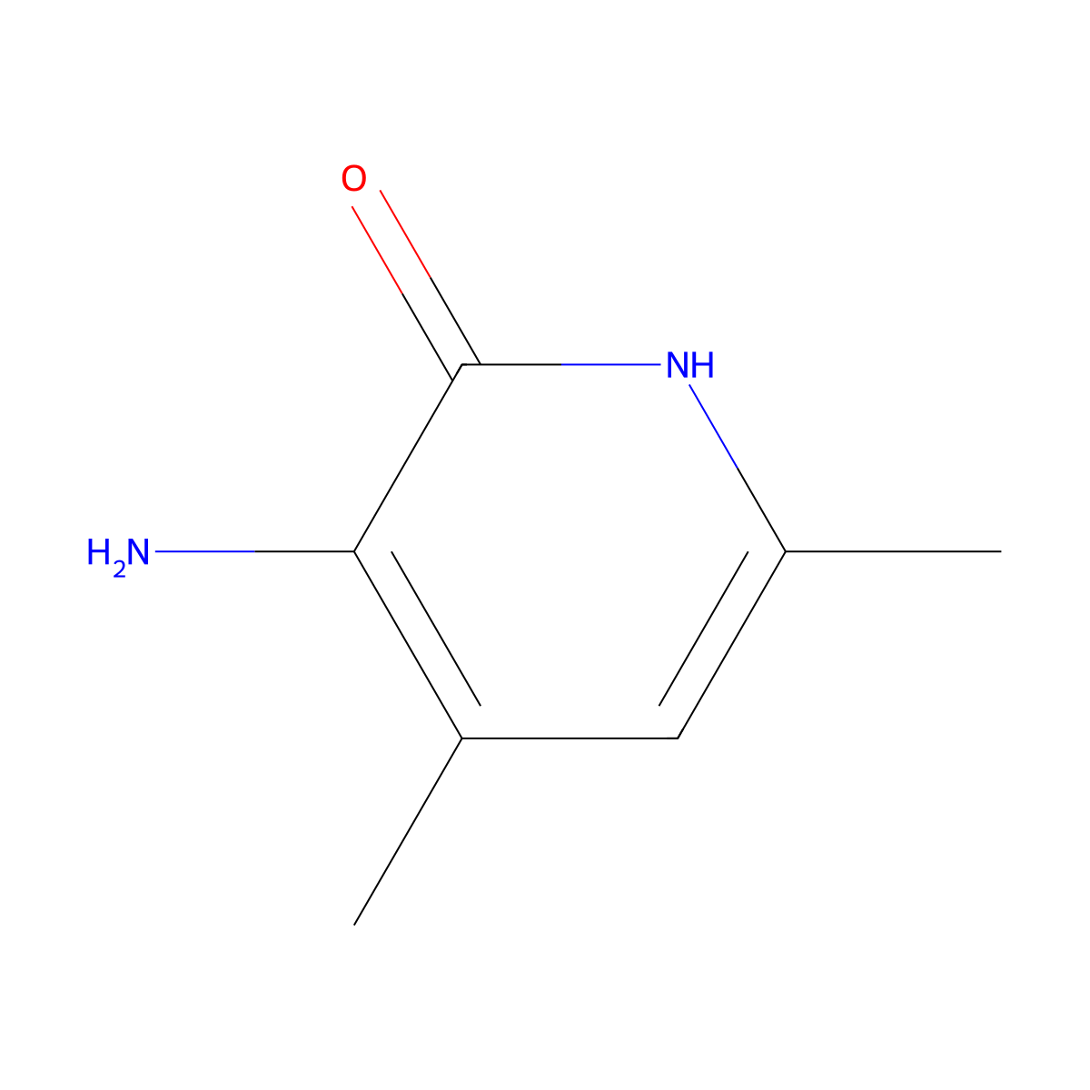 3-Amino-4,6-dimethyl-1H-pyridin-2-one molecular structure, CAS 143708-29-6