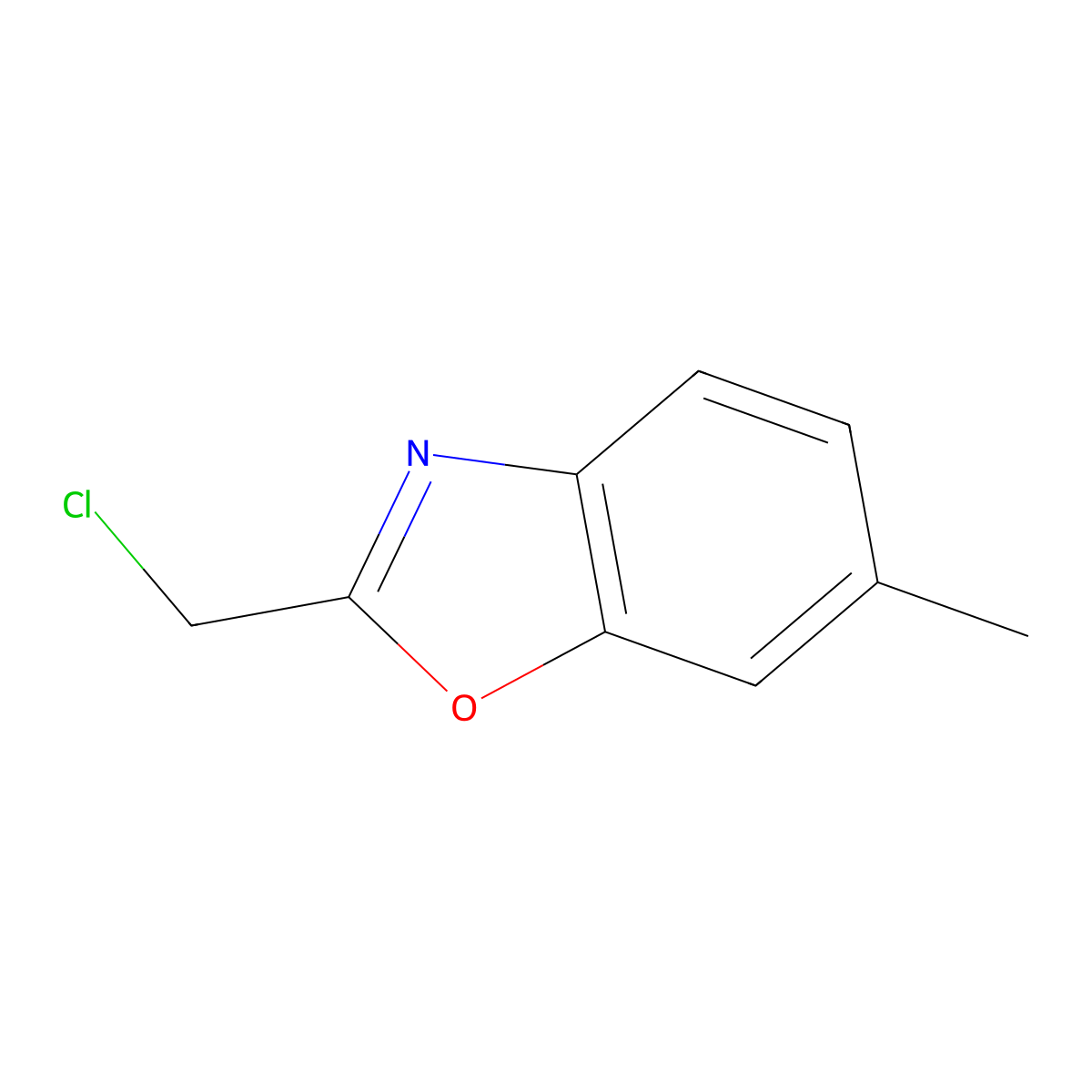 2-(Chloromethyl)-6-methyl-1,3-benzoxazole molecular structure, CAS 143708-33-2