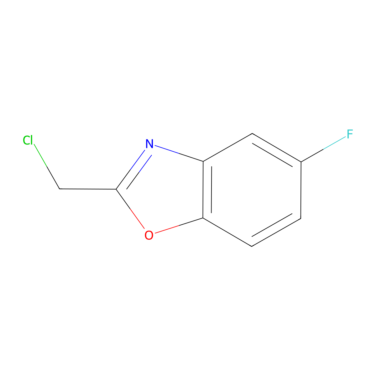 2-(Chloromethyl)-5-fluorobenzoxazole molecular structure, CAS 143708-35-4