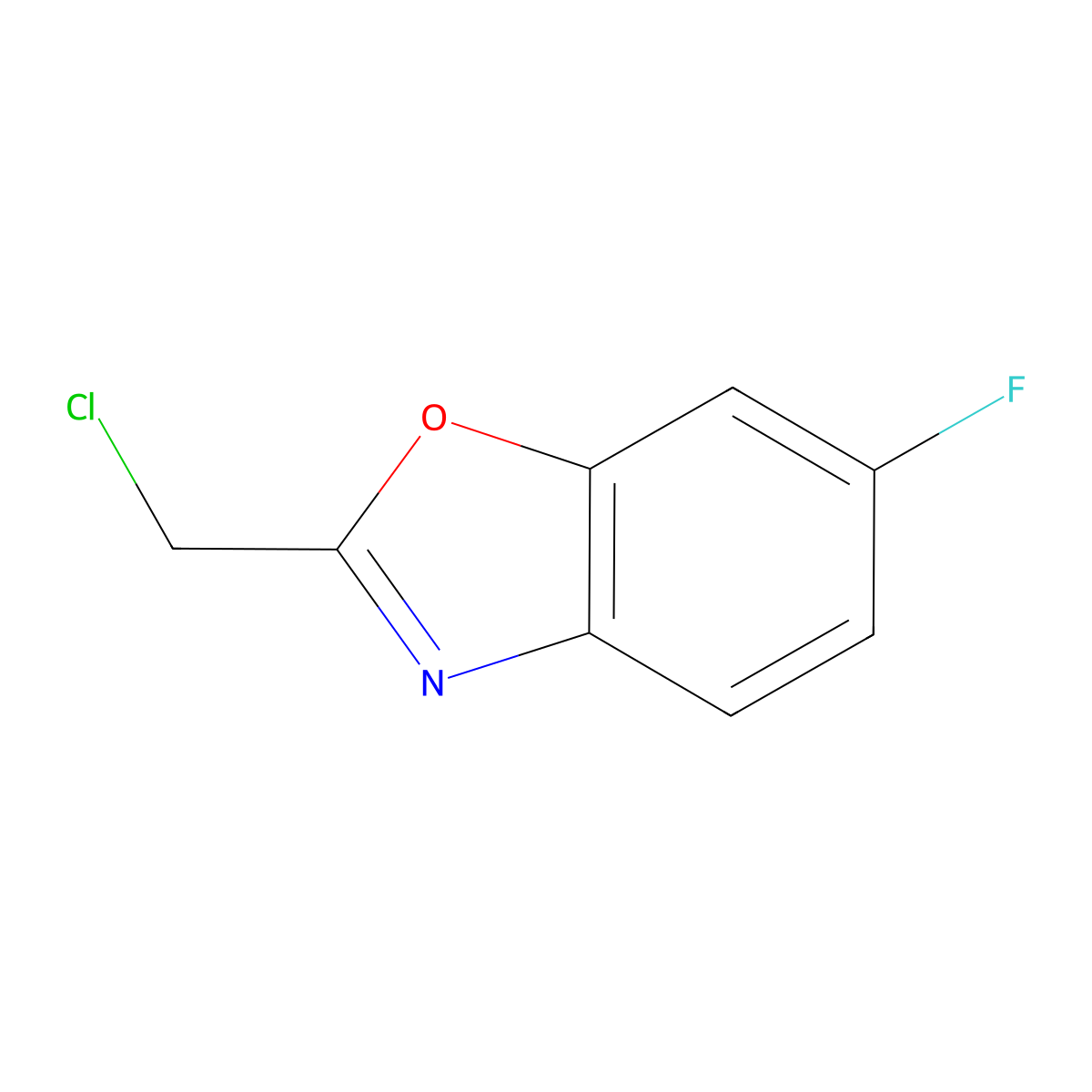 2-(Chloromethyl)-6-fluorobenzoxazole molecular structure, CAS 143708-36-5