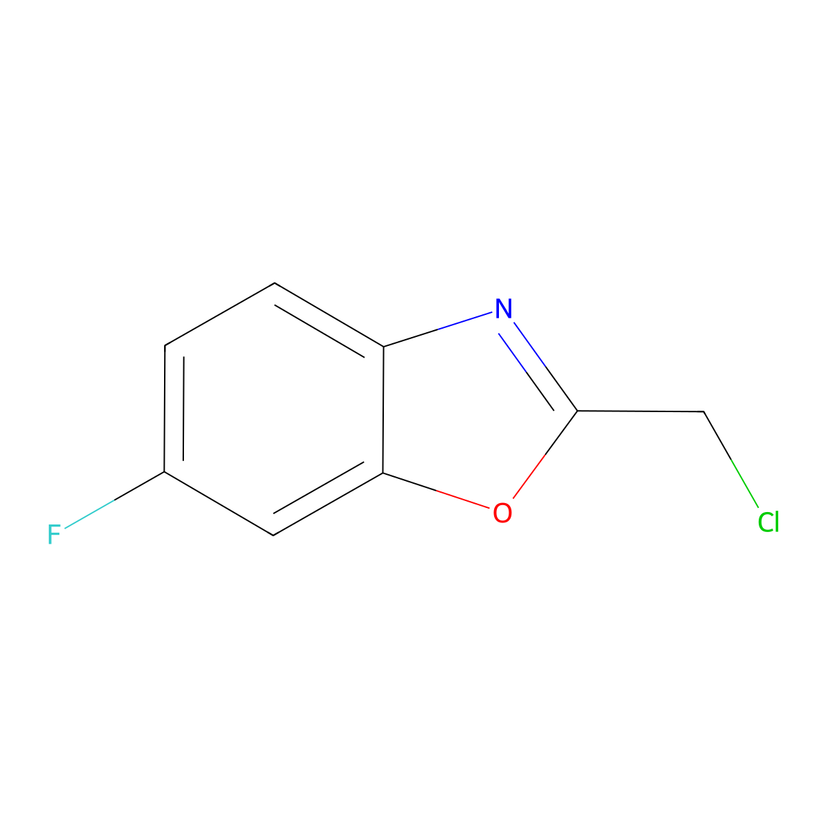 2-(Chloromethyl)-6-fluorobenzoxazole molecular structure, CAS 143708-36-5