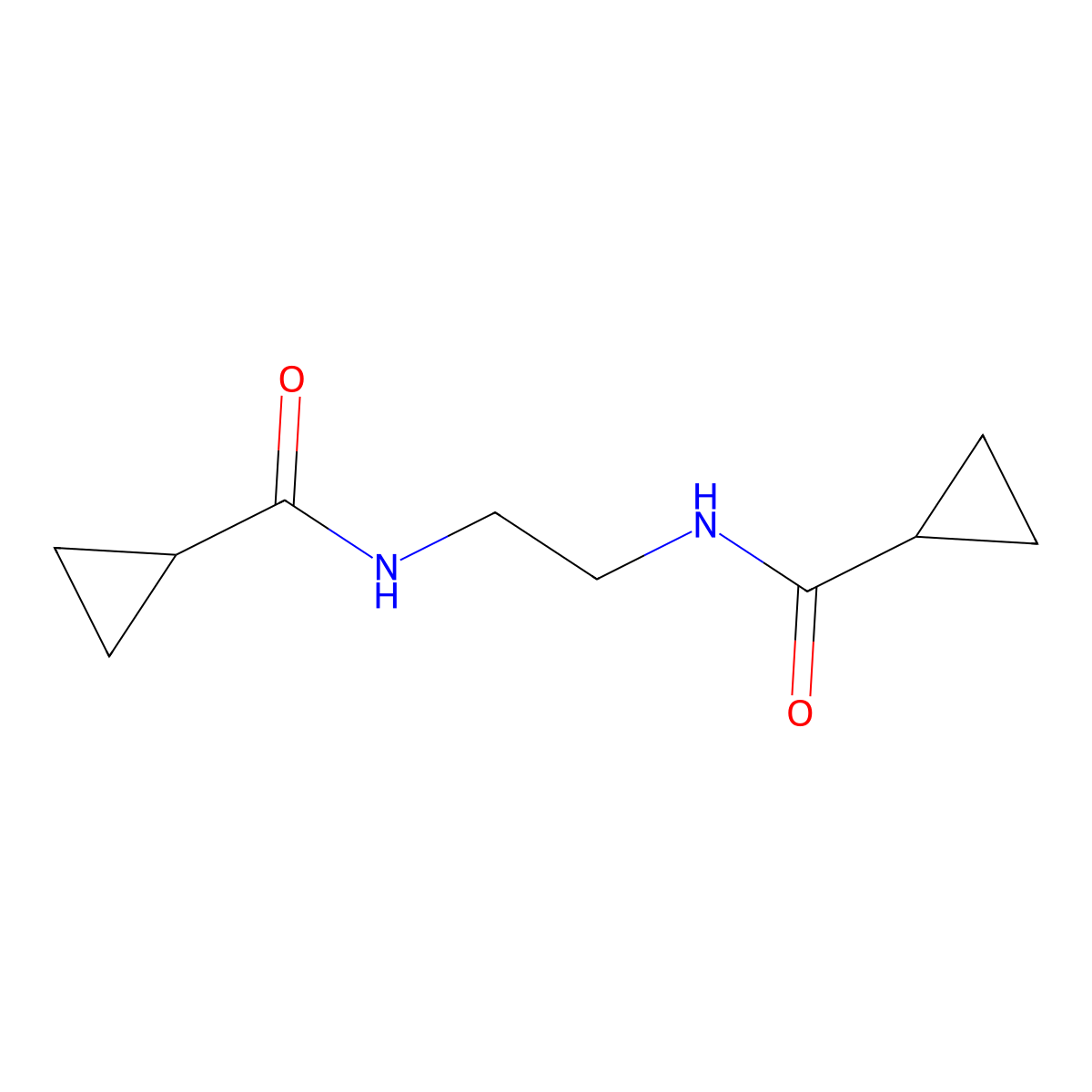 N-[2-(cyclopropanecarbonylamino)ethyl]cyclopropanecarboxamide molecular structure, CAS 14371-96-1