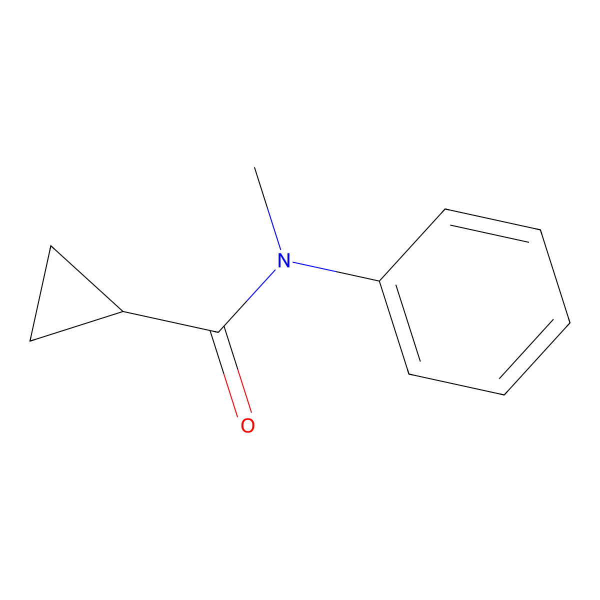 n-Methyl-n-phenylcyclopropanecarboxamide molecular structure, CAS 14371-97-2