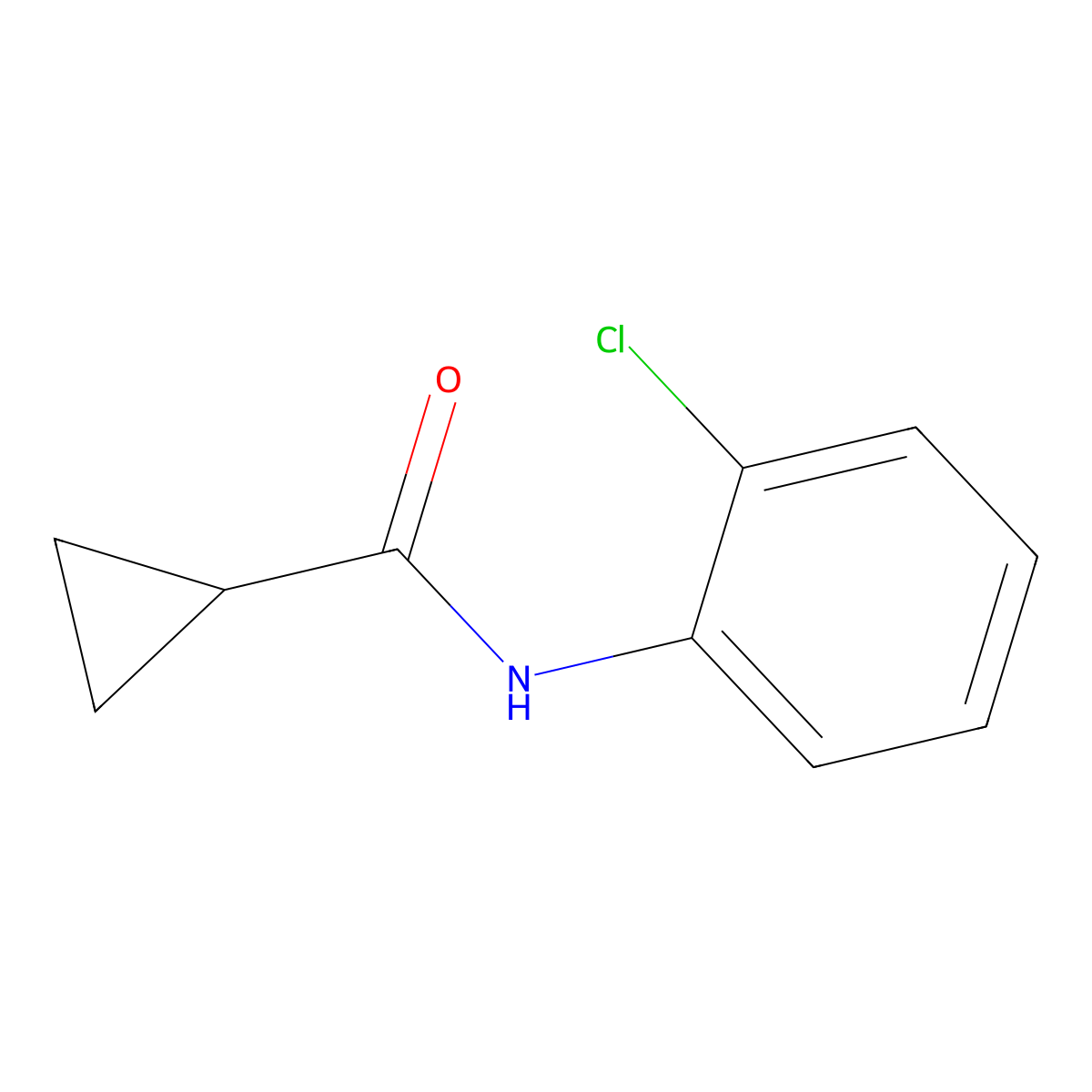 2'-Chloro-1-cyclopropanecarboxanilide molecular structure, CAS 14371-98-3