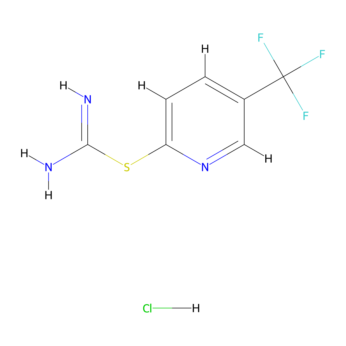 5-(Trifluoromethyl)pyridin-2-yl imidothiocarbamate hydrochloride molecular structure, CAS 1437110-76-3